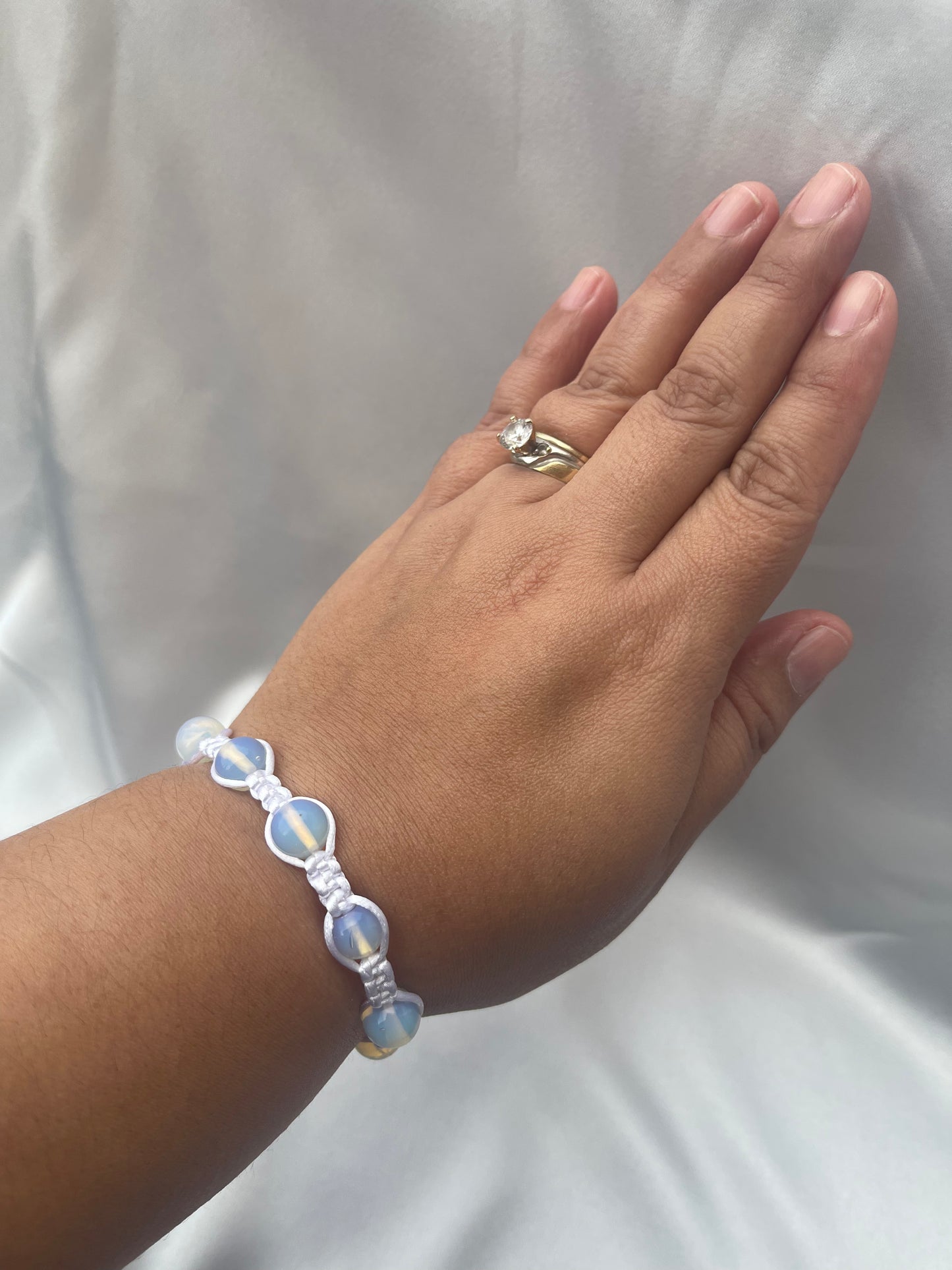 Opal Moonstone Glass Bracelet